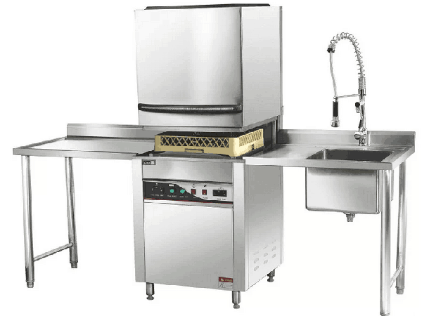 Uncovered dishwasher